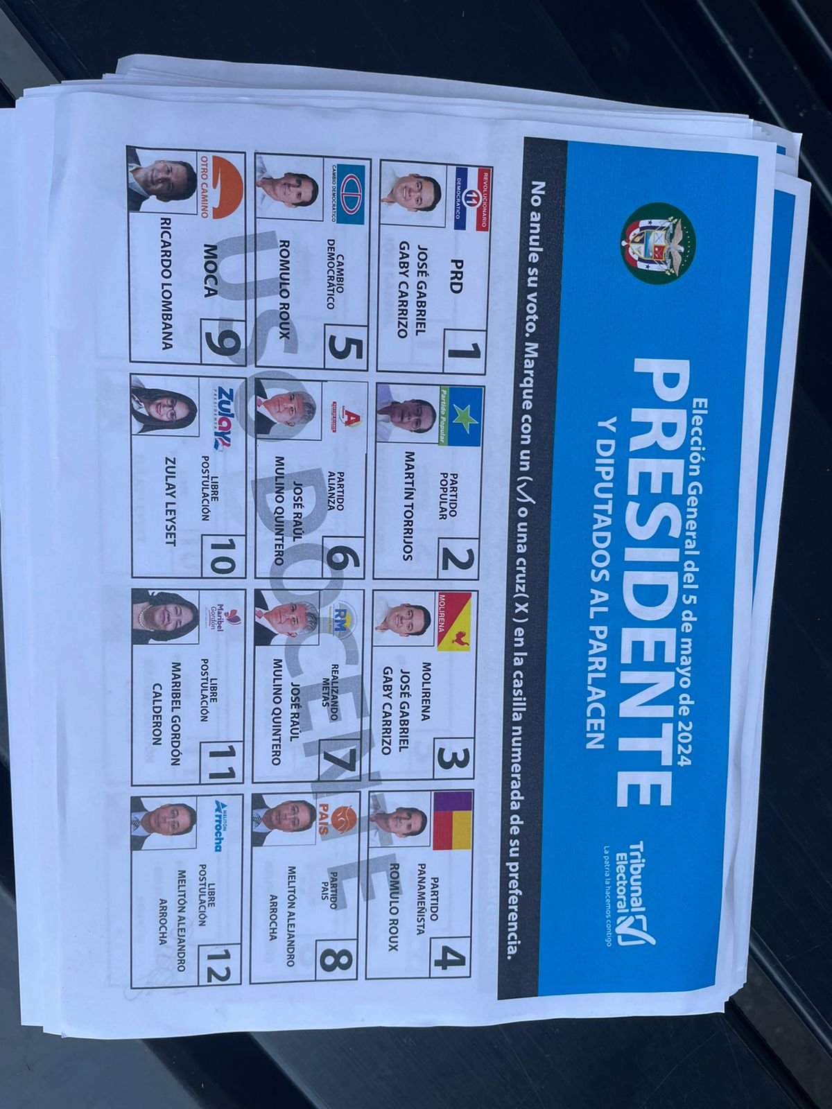 Simulacro de las votaciones 2024